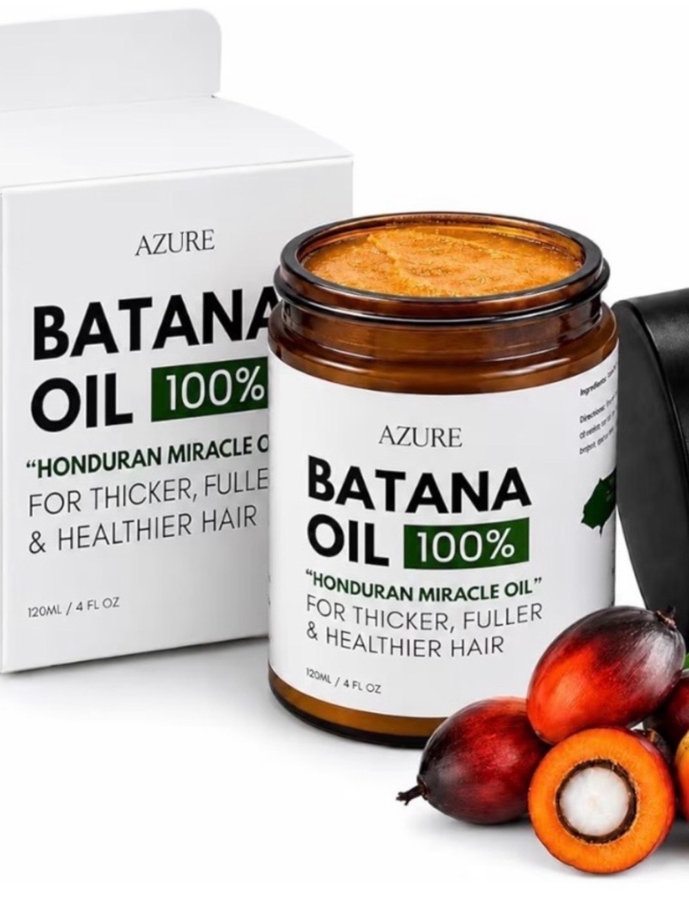 Azure Batana Oil 100% - Nourishing Hair Treatment in Brown